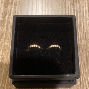 SHASHI Gold Huggie Earrings